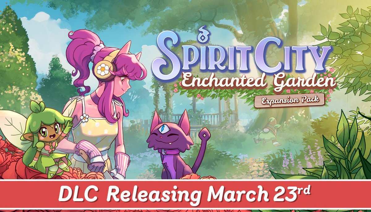🌱 We're excited to announce that the Enchanted Garden Expansion arrives on March 23rd! 🌿
Discover a fully customizable garden space, new avatar items, relaxing gardening activities, and of course, new Spirits to befriend. 
Wishlist now on Steam!