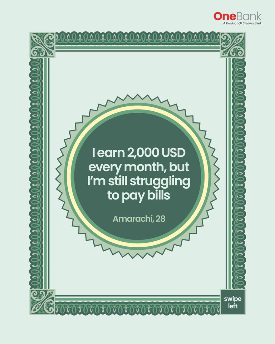 OneBankNG's tweet photo. Bills: 1 😤
Amarachi: 0 🥲
What would you tell Amarachi to do next? She’ll be in the comments 👇
Got your own story? Share your Cash Confession via the link in bio.
#CashConfessions #OneBank https://t.co/XEaqtGNwfs