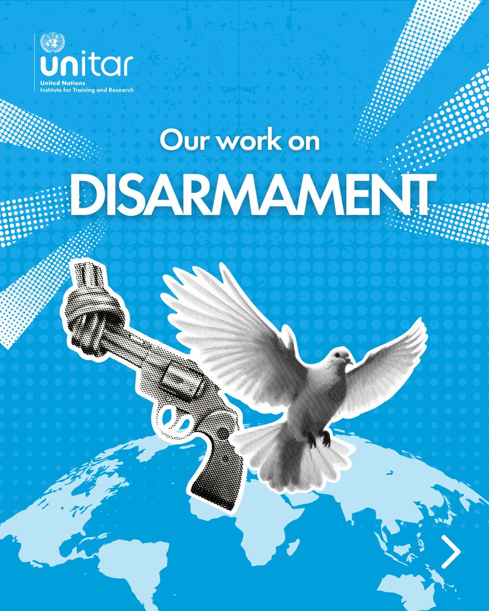 UNITAR's tweet image. #Disarmament delivers concrete results for peace.

Today, we mark the International Day for Disarmament and Non-Proliferation Awareness ⬇️