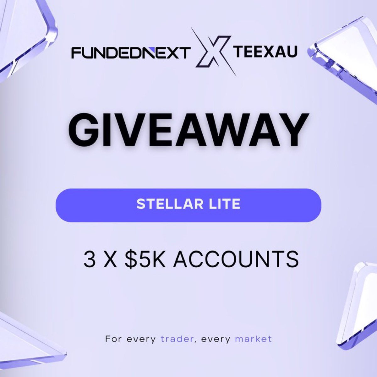 🚨 GIVEAWAY ALERT 🚨
 
3 X 5K Fundednext Challenge

✅Follow <a href="/TeeXau/">Tee gold🩵</a>  <a href="/FundedNext/">FundedNext</a> <a href="/FNpartnersocial/">FundedNext Partners</a> 

Must Like, retweet and tag 3 friends

Must Like and retweet quoted post

Must register: fundednext.com/?fpr=oluwatosi…

Also follow <a href="/vawulencetrader/">ÏÑ VÉX TØR 📈🥷</a> <a href="/Pips_goddesss/">Vivian</a> <a href="/KhalifaJnr_7/">Khalifa Jnr</a>