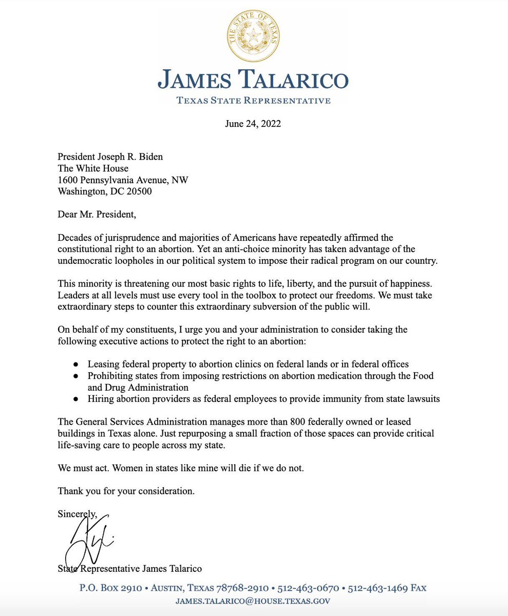 James Talarico wanted an abortion clinic in every federal courthouse and national park.

He wanted the federal government to hire abortionists so they'd be federal employees.