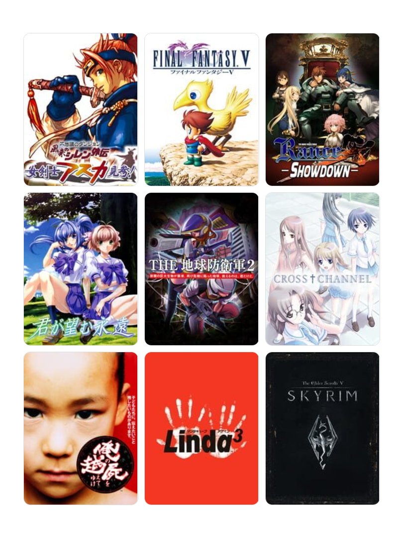 quodat's tweet photo. こんなかんじかねえ
#My9Games #私を構成する9つのゲーム https://t.co/ean0DV1rdB