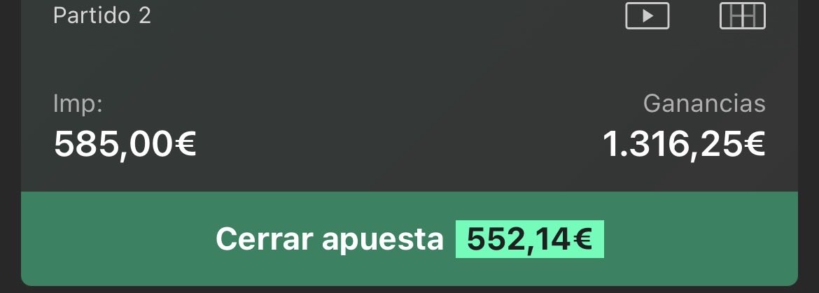 🪜 ESCALÓN 2

Bank actual: 595€

Objetivo:

595€→ 1.316€

Cuota 2.25

Seguimos subiendo la escalera.

Todo el reto en directo aquí 👇

t.me/+kwlIUwp1c0A3N…