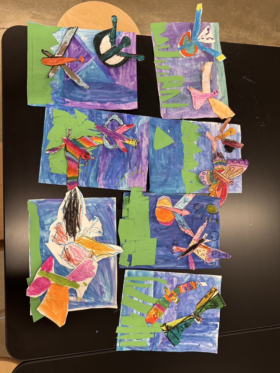 The feeling when students complete their art pieces! 1st grade spring butterflies 🦋 #teacherlife #clearthelist #artteacher