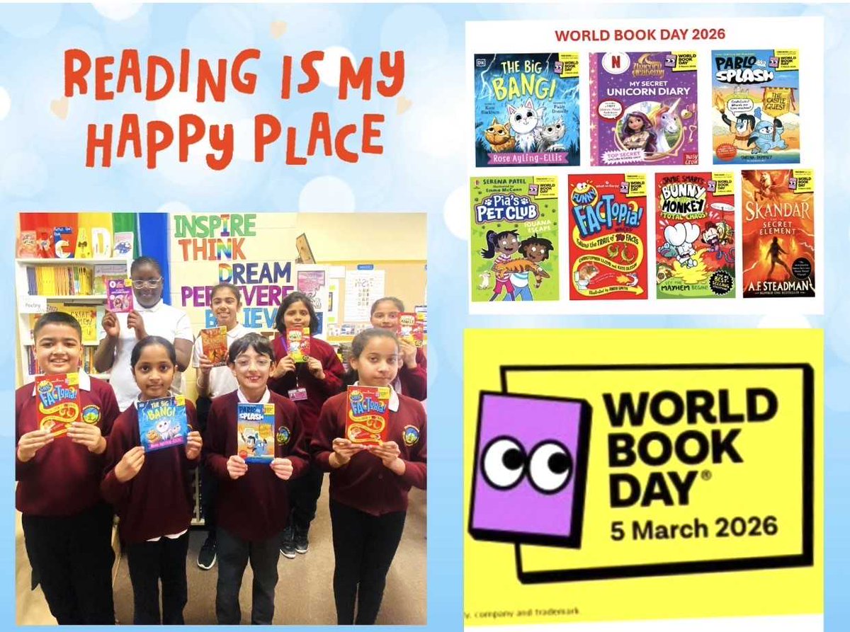 FeatherstonePr2's tweet photo. Our annual Book Week celebrations started early with #WBD2026! 📚 Our lovely junior librarians have been busy all day handing out a FREE World Book Day book to every pupil in school, plus a voucher to buy another book. Happy reading everyone! ✨ #YearOfReading https://t.co/enG0rEwWu0