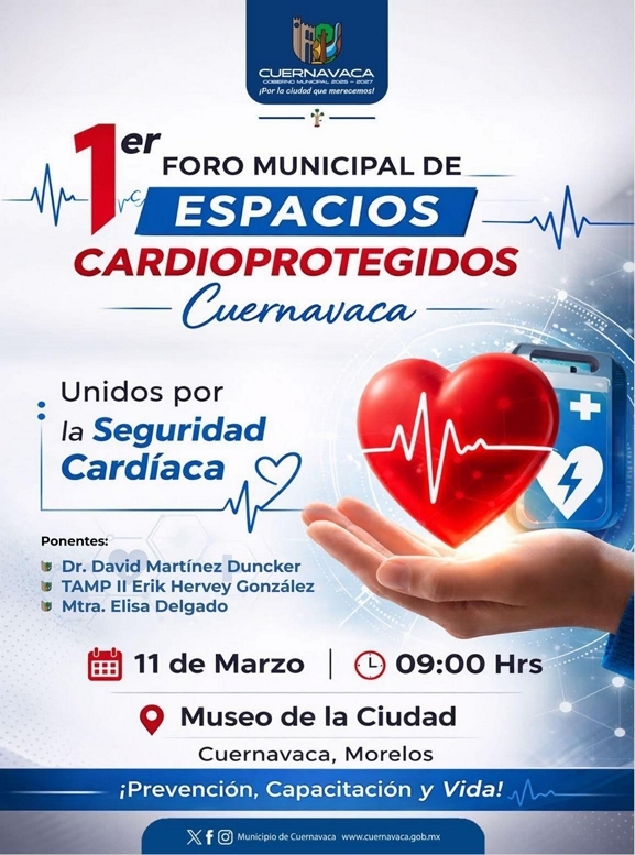 CardioPhysio's tweet photo. Agradezco la invitación a @CuernavacaGob para participar en el "1er Foro municipal de espacios cardioprotegidos de Cuernavaca"
Concientización social sobre la prevención de eventos de muerte súbita cardíaca.
"Acciones que Salvan Vidas - Acciones Socialmente Responsables" https://t.co/nByvwsI6lv