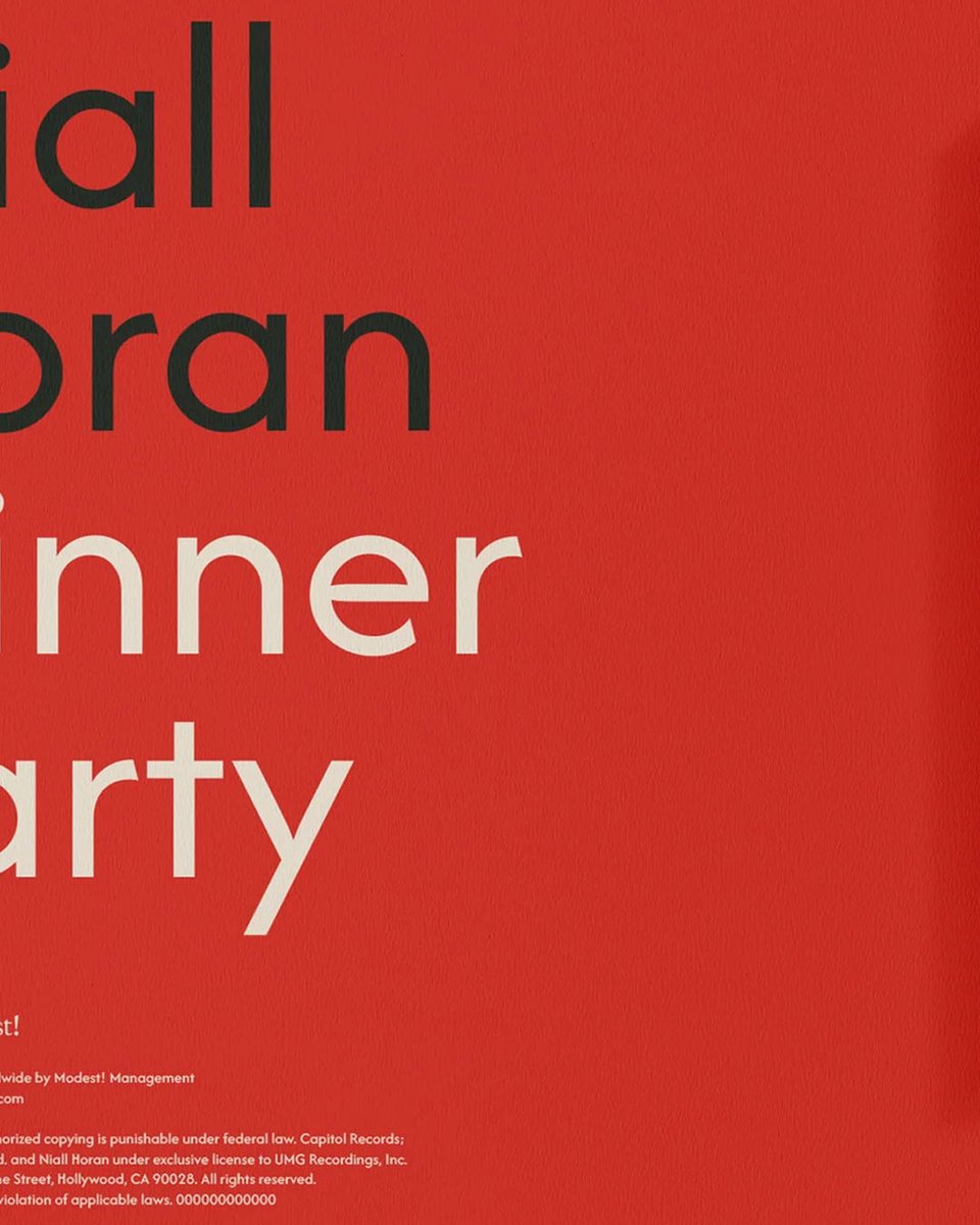 umusic's tweet image. LIMITED EDITION red 7 inch vinyl featuring #NiallHoran's upcoming single 'Dinner Party' is available for preorder on our store 🍽️🔴 tinyurl.com/53xtkdbc