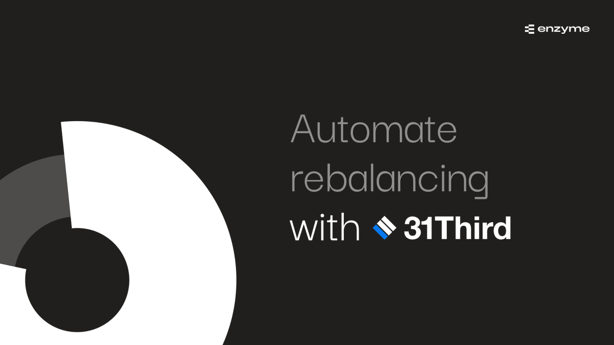 enzymefinance's tweet photo. Automated rebalancing, now plug-and-play for an Onyx strategy.

Props to @31ThirdProtocol for bringing automation into Safe-controlled setups via @Safe modules, live on @buildonbase.

Set target weights → rebalance baskets → execute in one go, without custom dev.

Here’s how 👇 
https://t.co/5q568lN7i4