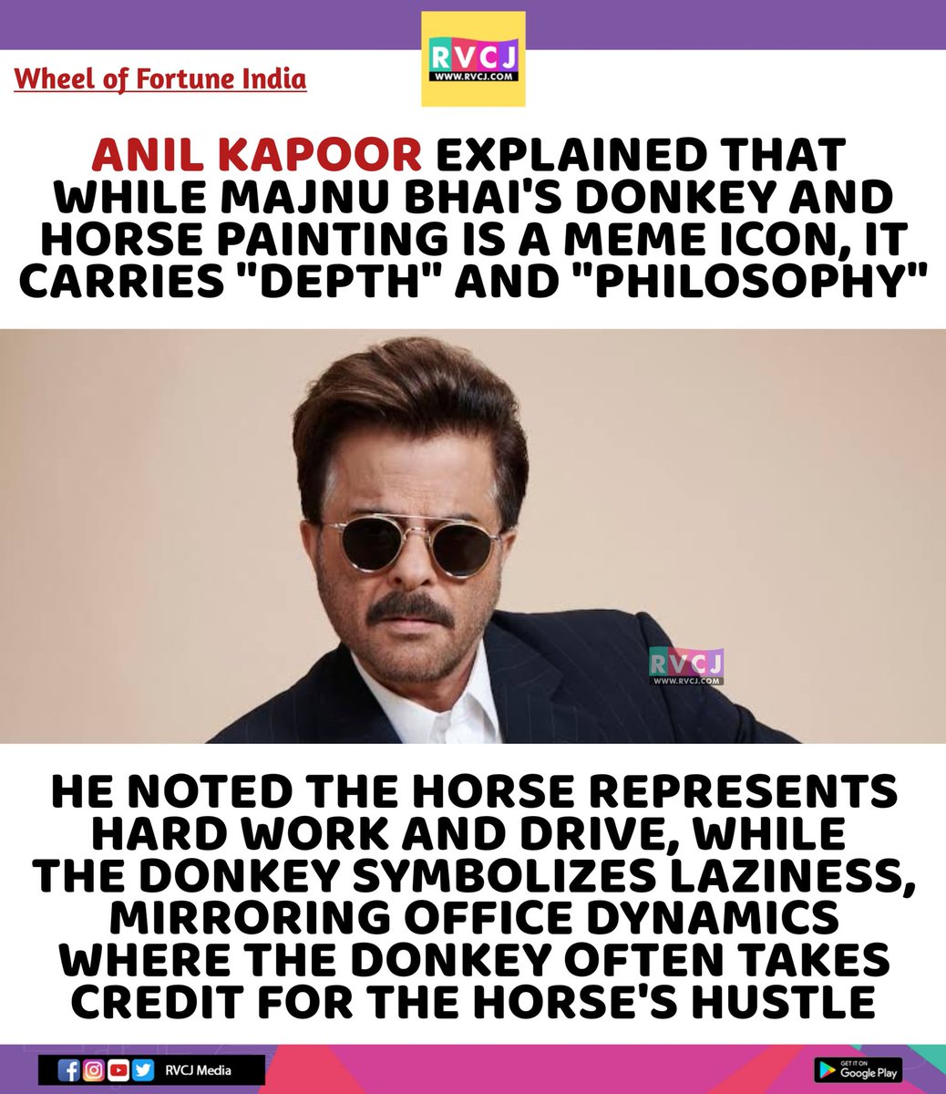 rvcjmovies's tweet image. Anil Kapoor Decodes Majnu Bhai's Painting

#anilkapoor #welcome #welcomeback #bollywood #bollywoodmovies
