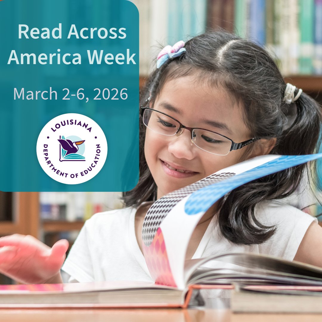 doelouisiana's tweet image. Happy #ReadAcrossAmericaWeek

Across Louisiana, families have access to free, family-friendly resources like our Grab and Go Activities designed to build reading skills at home.

Explore the resources and make time to read together this week: ow.ly/WV7x50V93wP