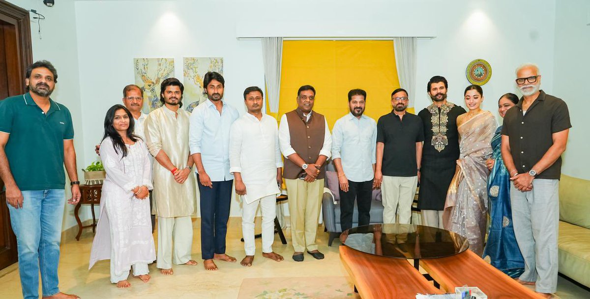 Heartfully touched that the Hon’ble Chief Minister of Telangana, Shri. <a href="/revanth_anumula/">Revanth Reddy</a> garu, took the time to visit our home this evening and bless us on our wedding. Grateful for the love and affection he always shares 🙏