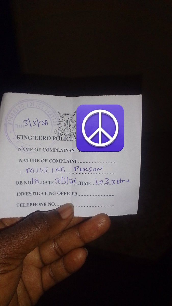 Hello guys, <a href="/Mshomolozi/">CPA Mwangi Ng'ang'a</a>,disappeared since Friday and his whereabouts are not yet known. 

If you have any idea where he is, you can report to the nearest police station or call his father on:0727 223523

Retweet widely. 🙏🏿🙏🏿