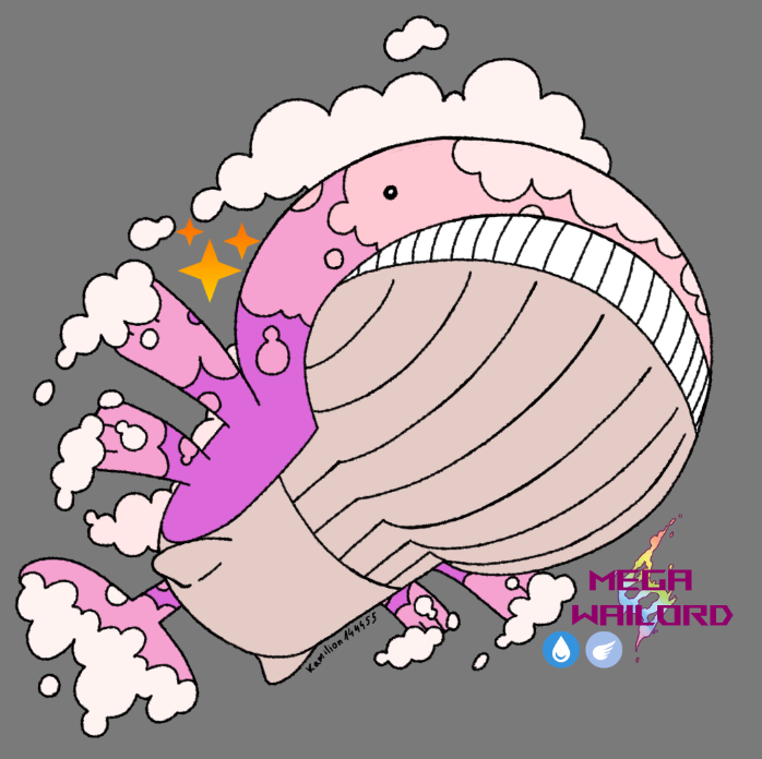 My Mega Wailord! #PokemonLegendsZA #Pokemon #megapokemon #fakemon #pokemonfanart