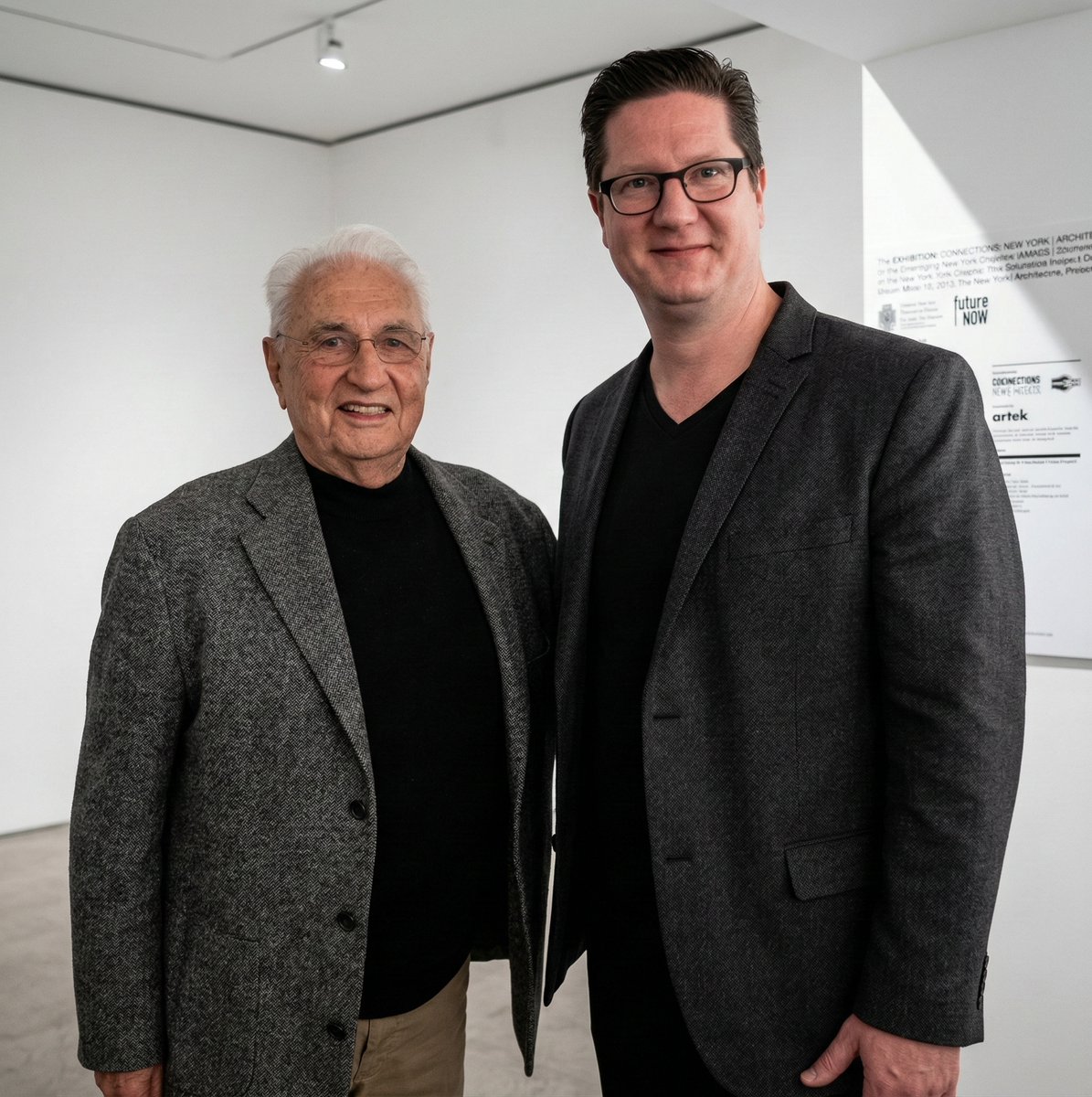 Archive moment: In 2012 our co-founder <a href="/richardpasqua/">Richard Pasqua</a> spoke at the <a href="/aianysociety/">AIA-New York Society</a> Bits and Mortar symposium alongside one of his heroes, Frank Gehry. A reminder that inspiration doesn’t just come from digital innovators, but from those reshaping the physical world too.