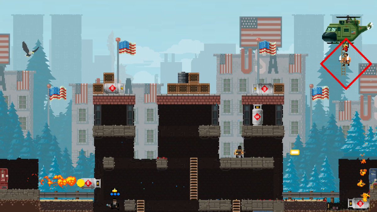fort_nite_broly's tweet photo. とうとう男の中の男のバカゲー見つけてしまいました。#BROFORCE
ハリウッド映画などのマッチョな兄貴たちになって、紛争地域を駆け回るアメリカンドリーム詰め込み過ぎて頭がチャラヘッチャラになる🤣🤣🤣
そのくせ敵の攻撃はわずか一発でKOする脆弱っぷりも可愛いｗｗｗｗ
ドット画ゲーにハズレ無し❣ https://t.co/MoB8ob3Wzf