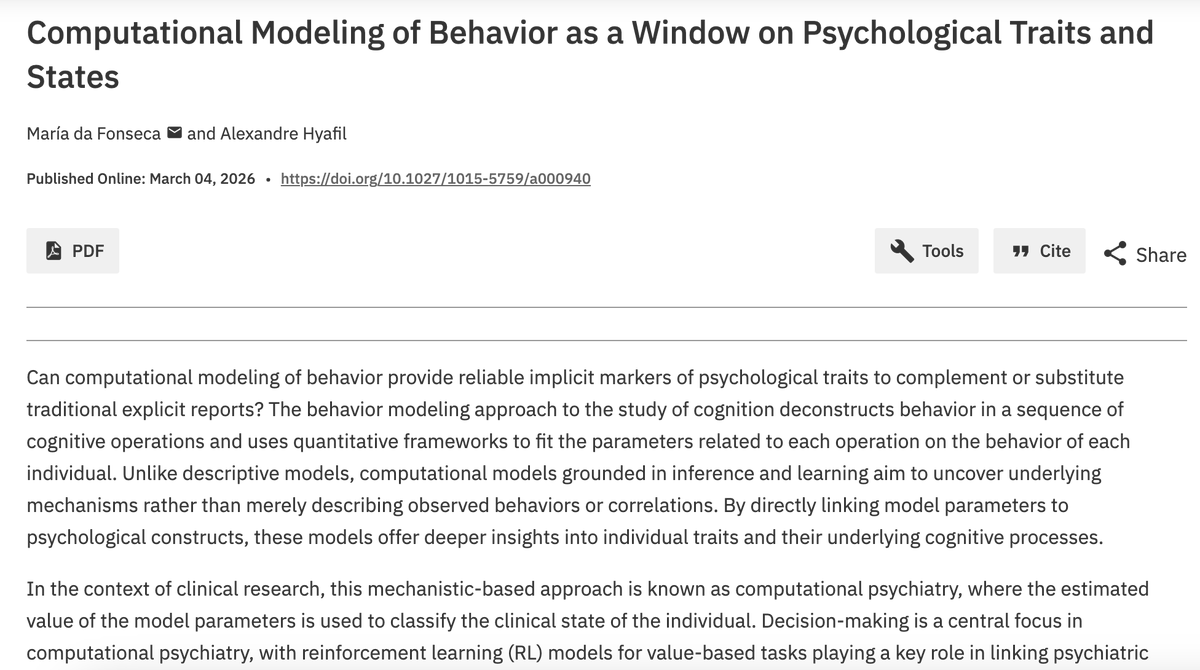European Journal of Psychological Assessment tweet media