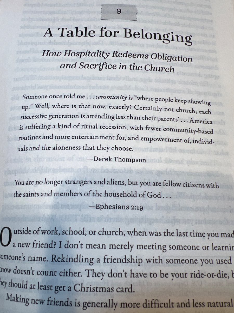 cbradedwards's tweet photo. Without “durable forms of our common life” (Yuval Levin), we become both fragile and isolated.
It’s a good thing that every local church is, itself, “a table for belonging.”
#TheReasonForChurch https://t.co/BZOmV5xro9