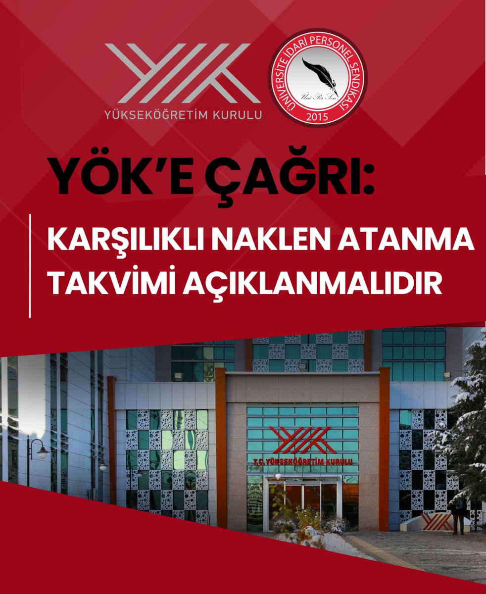 YÖK’E ÇAĞRI: KARŞILIKLI NAKLEN ATANMA SÜRECİ TAKVİME AÇIKLANMALIDIR

Yükseköğretim Kurulu Başkanlığı tarafından geçtiğimiz yıl ilk kez hayata geçirilen devlet üniversiteleri arasında karşılıklı naklen atanma uygulaması, üniversitelerde görev yapan idari personelin uzun yıllardır