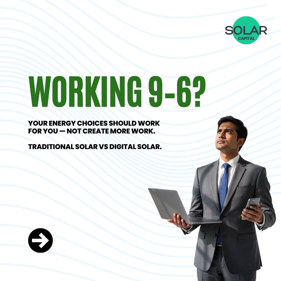 SolarCapital_'s tweet image. Your energy choices shouldn’t require a second job.

Traditional solar often means:
⚡ Installation planning
⚡ Vendor coordination
⚡ Maintenance responsibility

🔗 Visit solarcapital.in

#DigitalSolar #DigitalSolarInvestment #SolarForProfessionals #SolarCapital