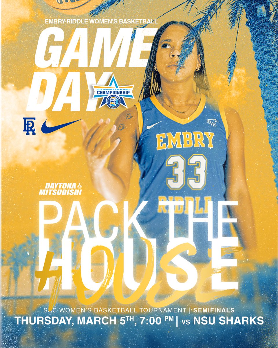 ERAUWBasketball's tweet image. Earned another home game! Let's make it count!
🦅 vs Nova Southeastern 
⏰ 7:00 PM
🏟️ ICI Center 
📷 sunshinestateconference.tv/embryriddle/ 
📈 statbroadcast.com/events/statbro…
#GoERAU // #DaytonasHometownTeam