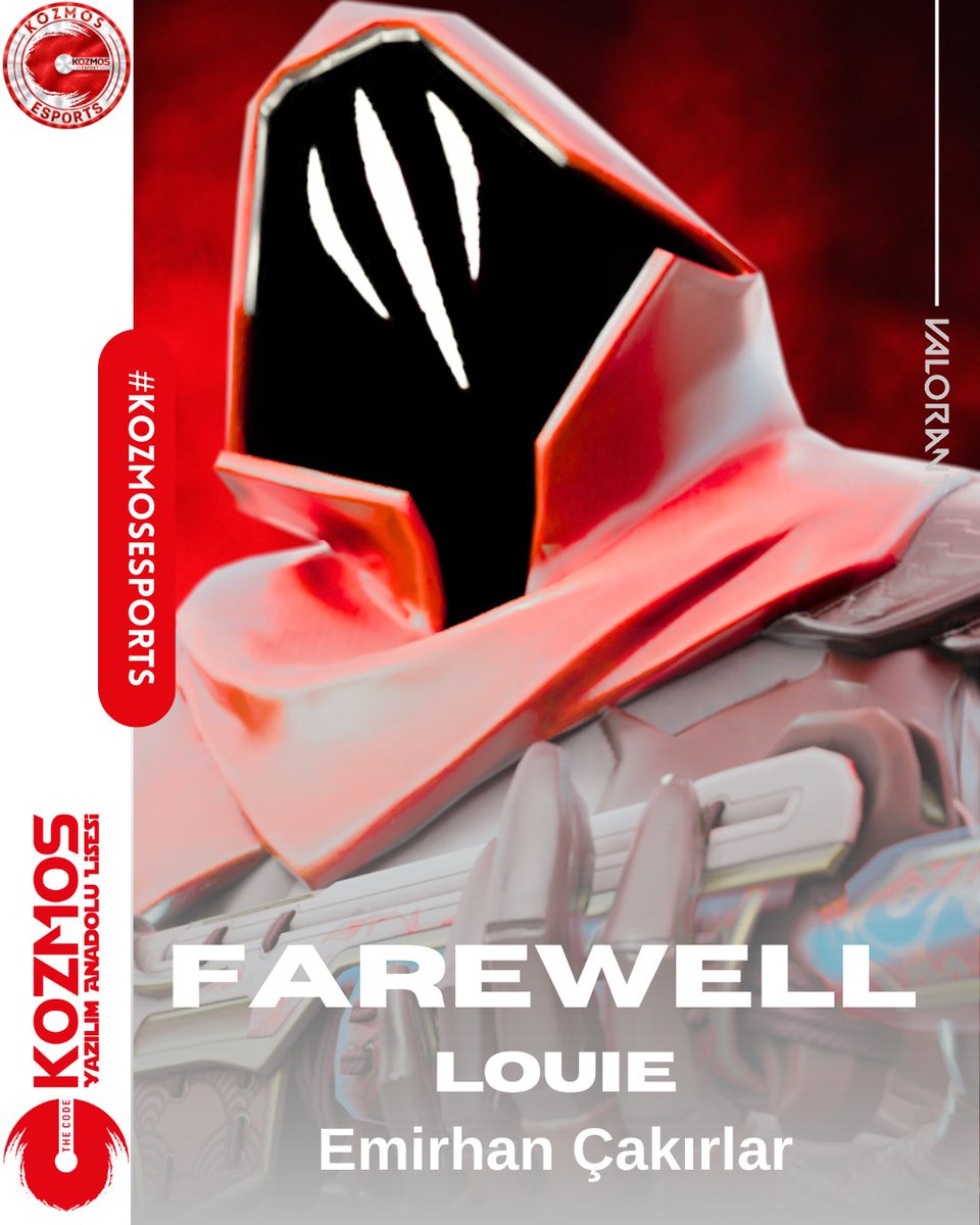 VALORANT oyuncumuz Emirhan “Louie” Çakırlar ile karşılıklı anlaşarak yollarımızı ayırmış bulunmaktayız.

Kendisine emekleri için teşekkür eder, gelecek kariyerinde başarılar dileriz.

<a href="/Louie_vlr/">KZE Louie</a> ❤️