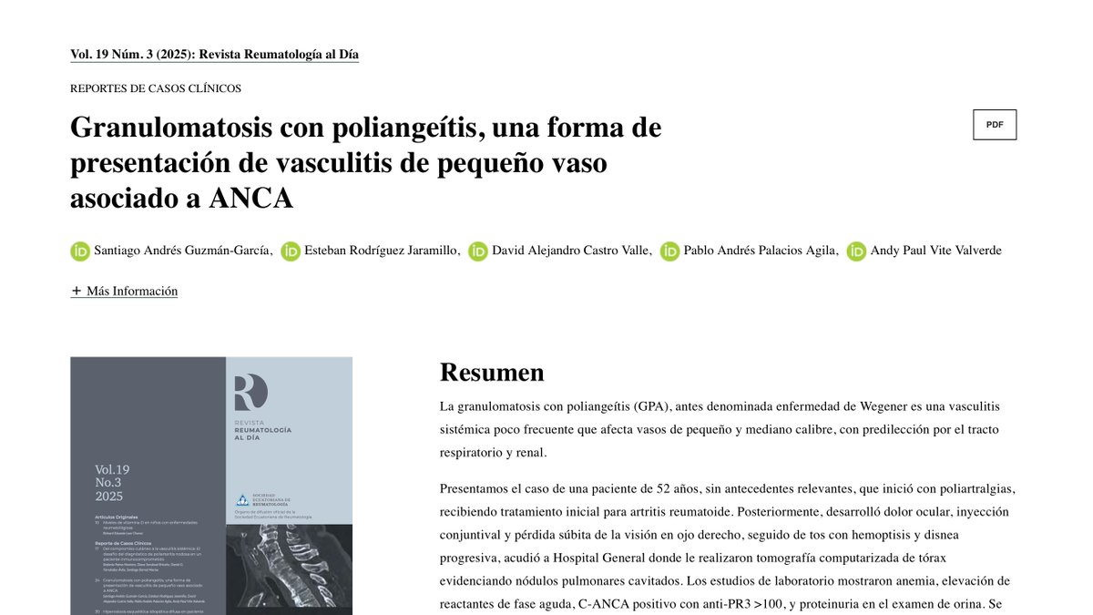 Revista Reumatología al Día tweet media