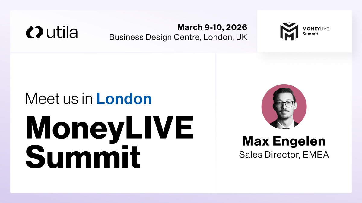 utila_io's tweet image. Utila is going to @Money_LIVE_ Summit in London next week (March 9-10) - to talk with banks and fintechs about building #stablecoin and #digitalasset ops on infrastructure they actually control.

Max Engelen (Sales Director, EMEA) will be on the ground. Book a conversation: