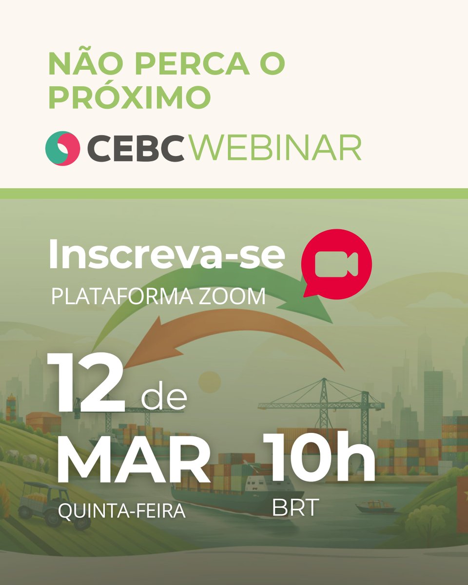 📰 O comércio entre Brasil e China alcançou níveis recordes em 2025, mas as transformações na economia global levantam novas perguntas sobre os rumos dessa relação.

🔗 Inscreva-se: bit.ly/4l0aAoI

#CEBCWebinar