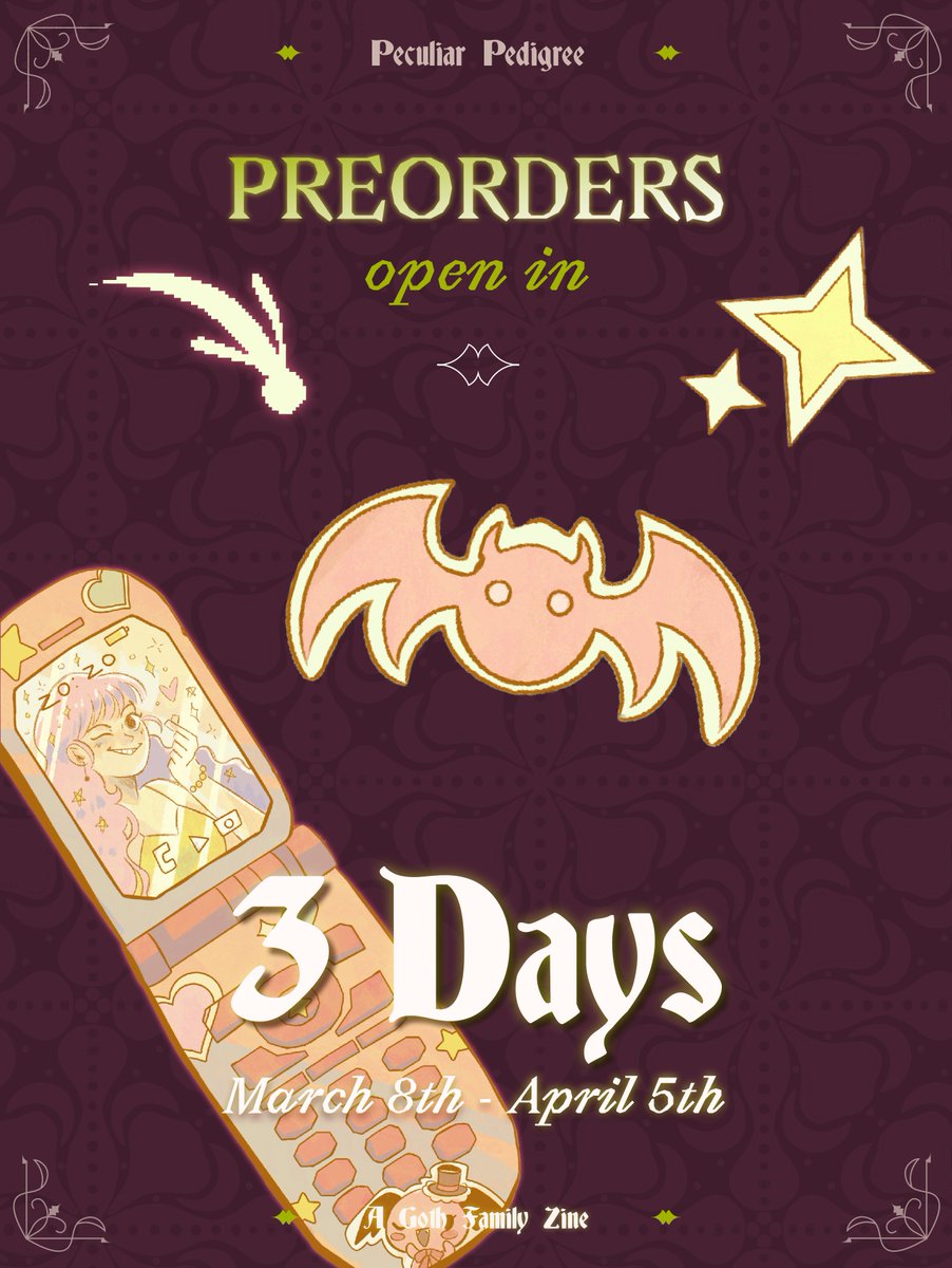 GothFamilyZine's tweet photo. 👻Preorders open in 3 days👻
3 days to go until our preorders open and let me just say with no bias whatsoever our contributors have done a fantastic job, you are all in for a treat
#fanzine #gothfamily #onepiece #zine #fandomzine #perona #mihawk #zoro #onepiecezine #zinepromo https://t.co/t8lyI0moVy