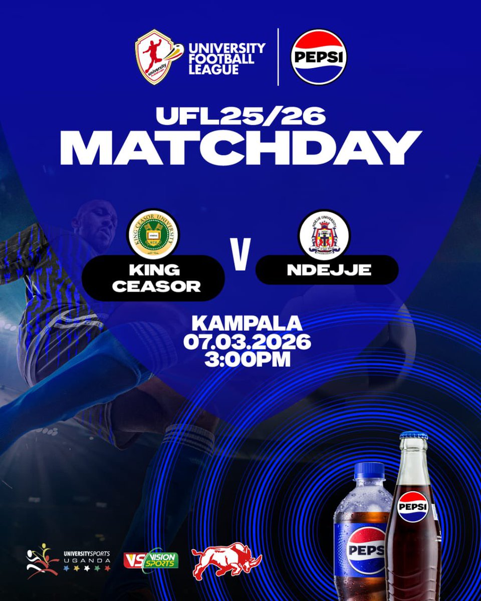 KingCeasorUni's tweet photo. WE ARE BACK AND STRONGER โฝ๏ธ๐ช๐พ
Fully rested, Higher energies, Greater ambitions.
Venue ๐๏ธ: Buziga Islamic Playgrounds
Time ๐: 3pm
Letโs go Ceaasooriiaannss๐ฅ๐ฅณ
#IgniteTheFuture
#PepsiUFL
#UFLUG
#ThirstyForMore
#VarsitySportsUganda https://t.co/PFDY8Qczlb