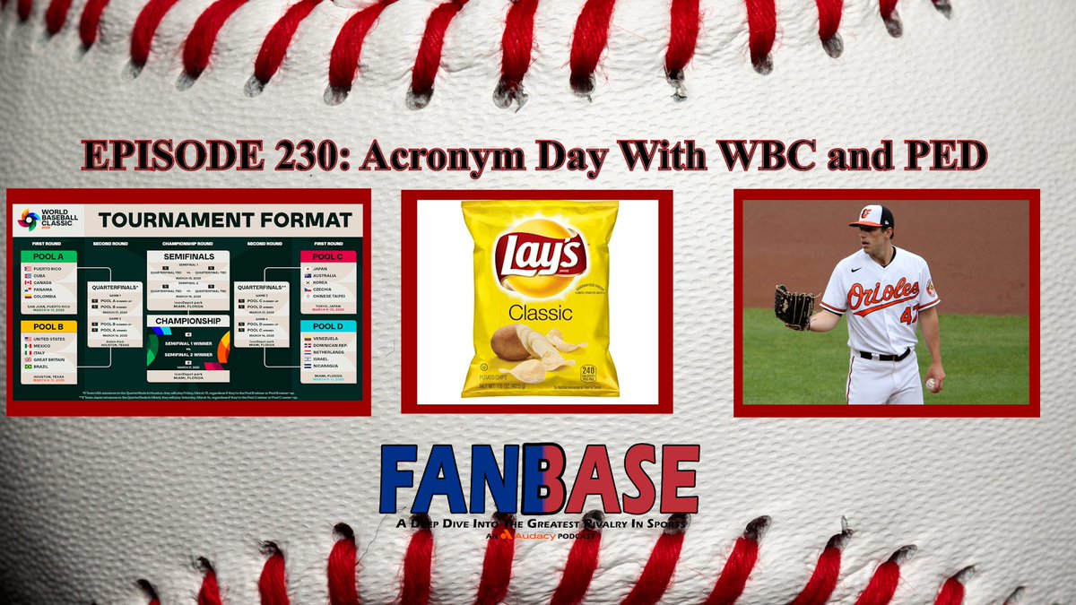PodcastFanbase's tweet photo. EPISODE 230
The WBC &amp; PED's are just the beginning in the latest episode. 
WATCH:https://t.co/KQbdRQzQda
LISTEN: https://t.co/czOa4mGfcK https://t.co/LSfLM5XL0b