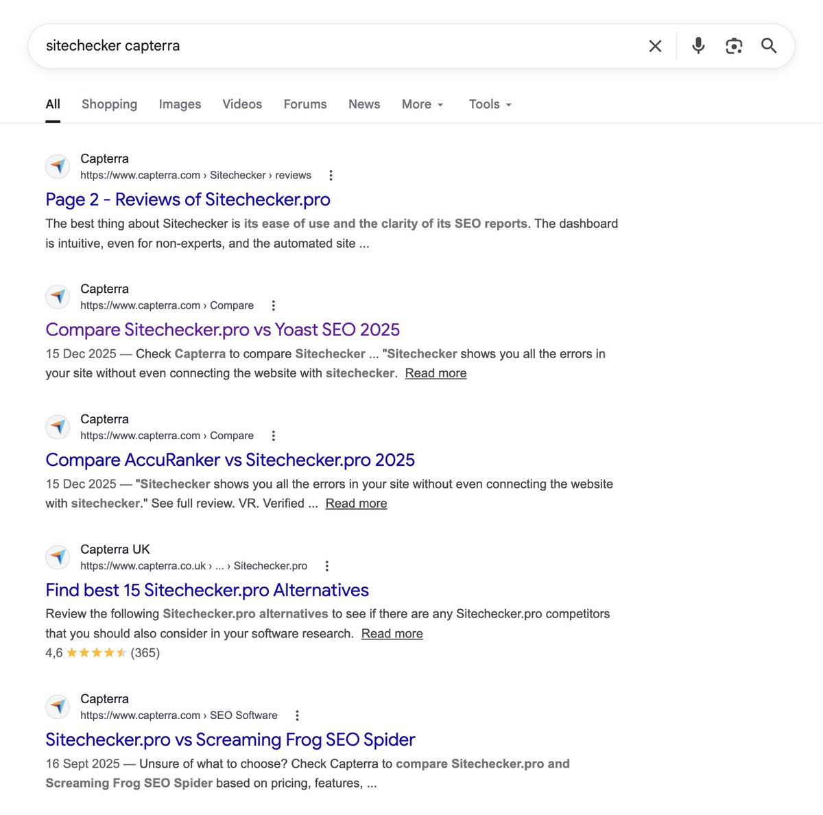 Capterra completely deleted the Sitechecker company profile with 240+ reviews from the site. If you run SaaS, check your profile too immediately!

Yes, there is an option to bring back the profile, but I didn't get any emails about that. 

Also, on the 2nd screenshot, it's clear