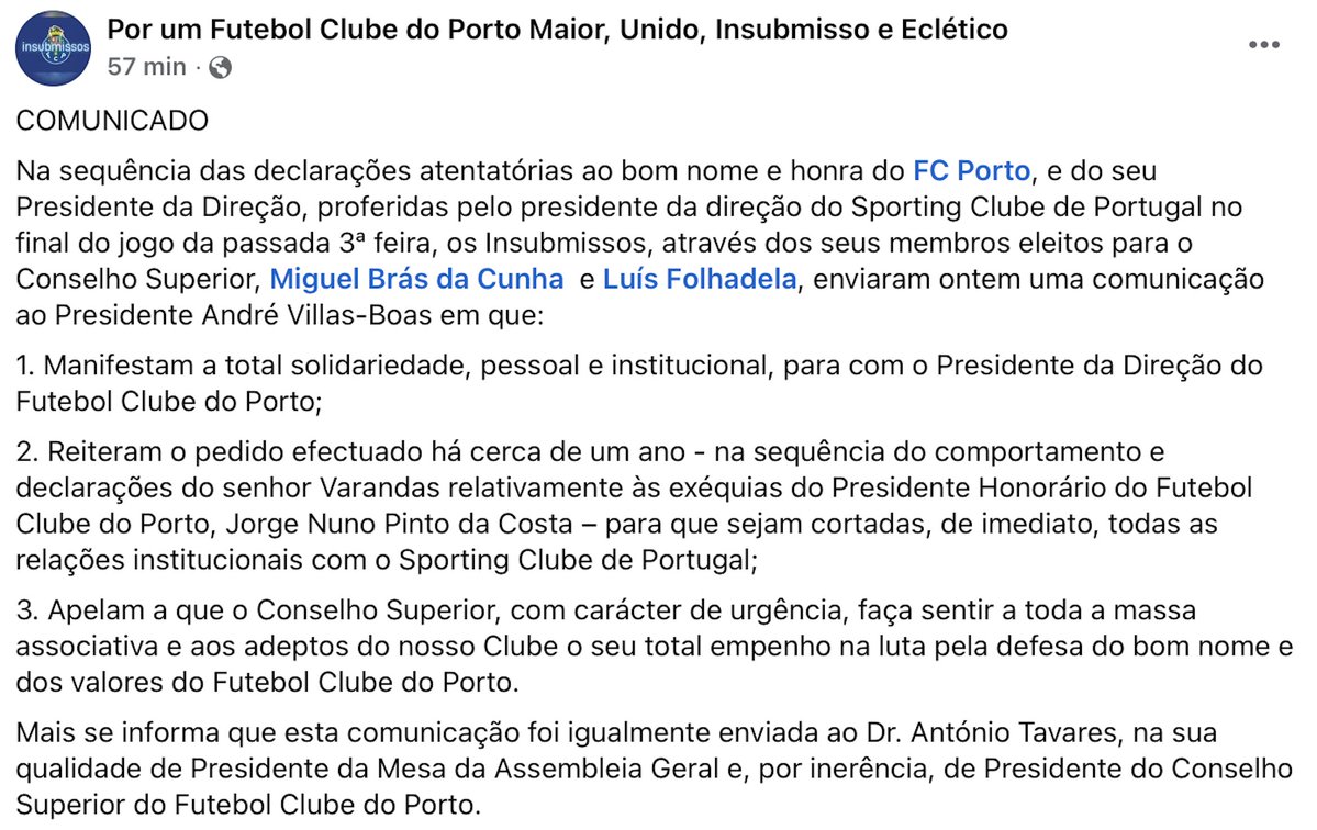 Insubmissos CS FCP (@fcp_cs) on Twitter photo 