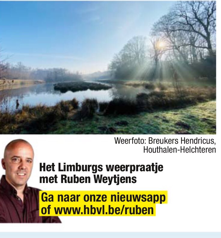 HendBreukers's tweet photo. @BartNeirynck Mijn weerfoto kreeg ook een plekje in de krant.
#hbvl https://t.co/xATwfKxeZx