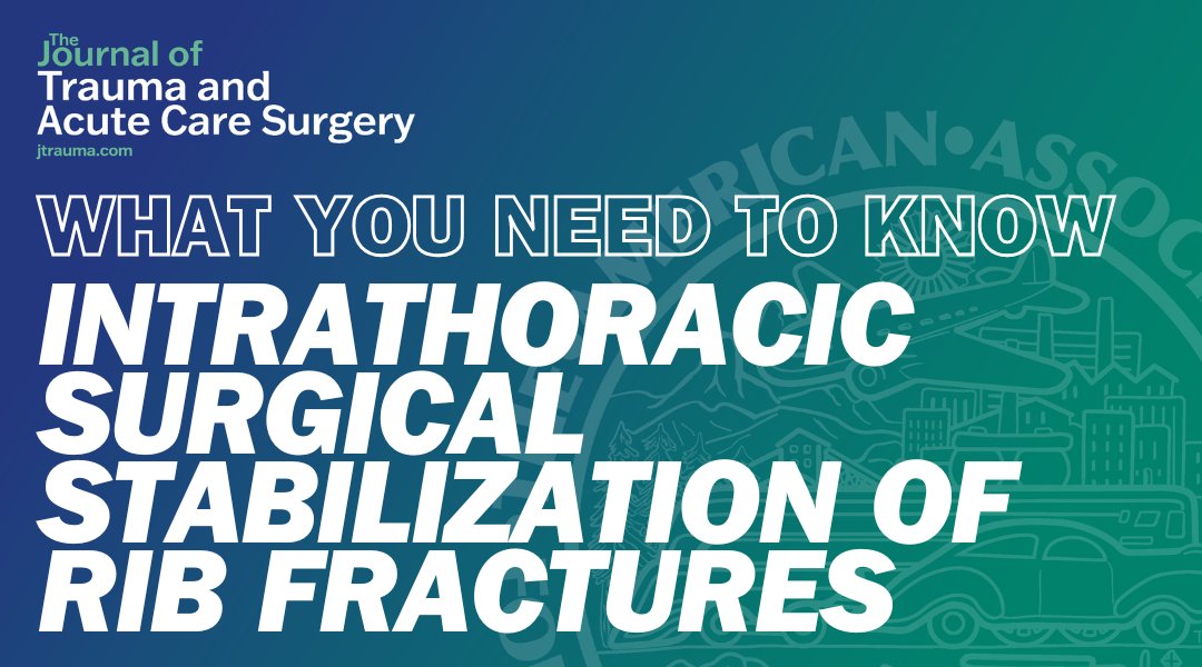 JTraumAcuteSurg's tweet photo. Intra-thoracic rib fixation is available but is not well studied vs conventional extra-thoracic systems. The addition of VATS to rib fixation cases, no matter where the plates are placed, may be of benefit particularly in severe chest wall trauma. #ribfracture #SSRF #CWIS
https://t.co/RfDb6obmOL