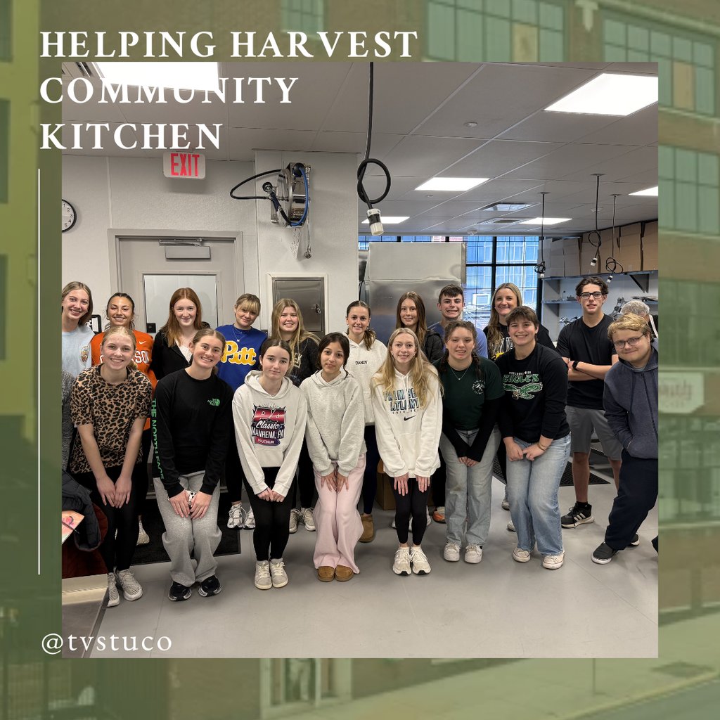 twinvalleysd's tweet photo. Shout out to TVHS Student Council for their TWO trips to Helping Harvest's Community Kitchen in February! We love to see our students giving back to the greater Berks community. https://t.co/cc6Ew9cInS