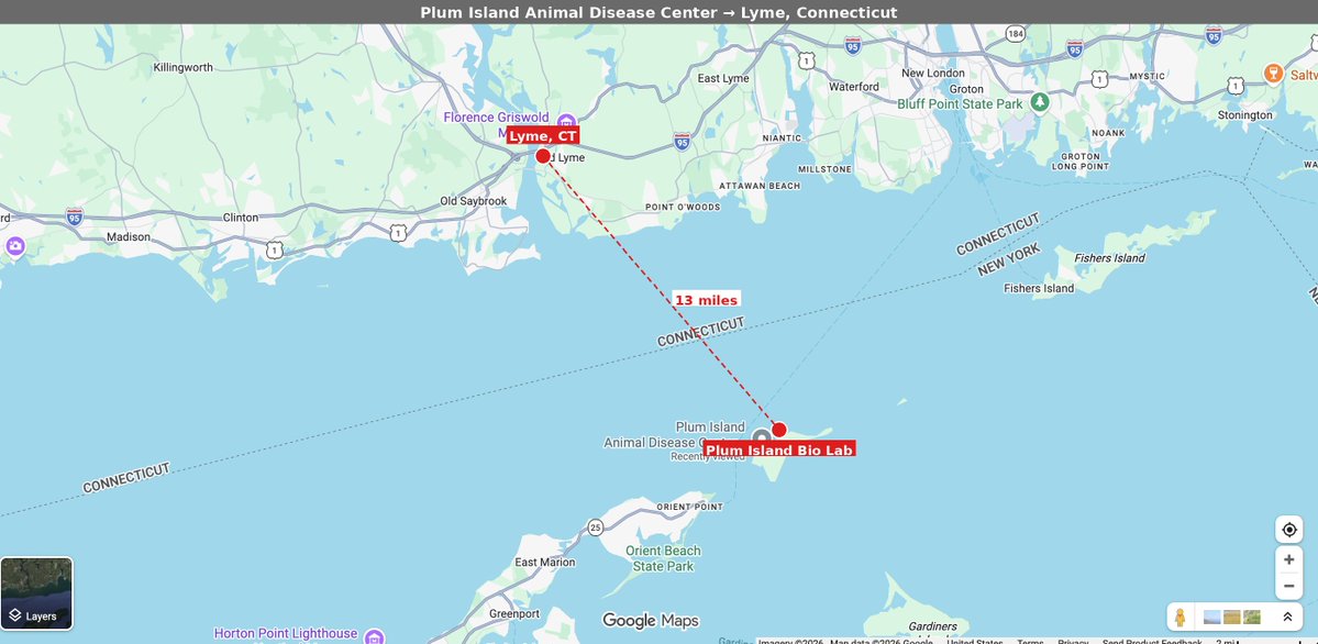 TFTC21's tweet image. Declassified documents show the U.S. military released 282,800 lone star ticks made radioactive with Carbon-14 across Virginia between 1966 and 1969, tracking their spread with Geiger counters. Before these experiments, lone star ticks did not exist above the Mason-Dixon Line.