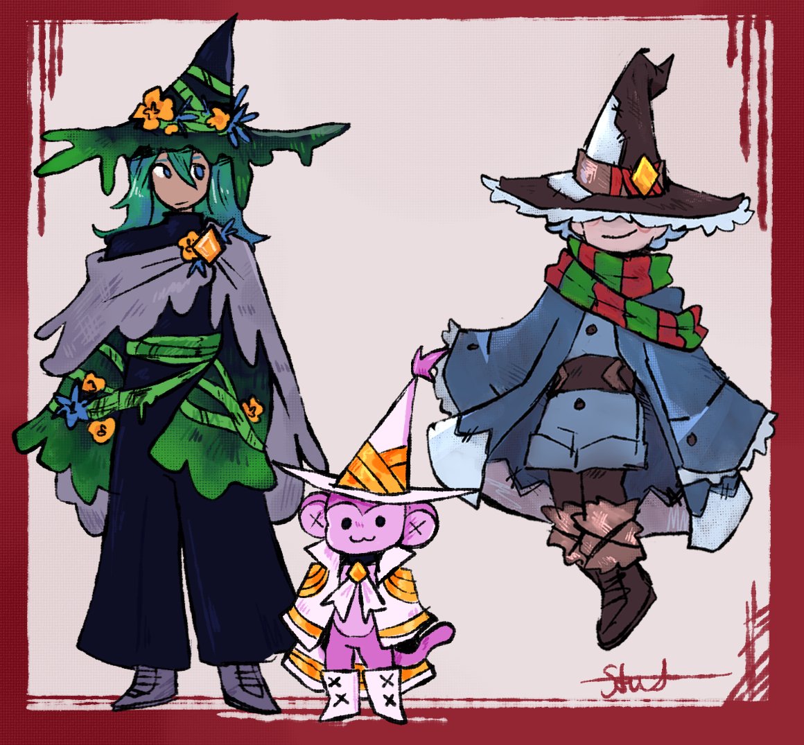 wha mcsr art dump bc im having a lot of fun witchifying these speedrunners