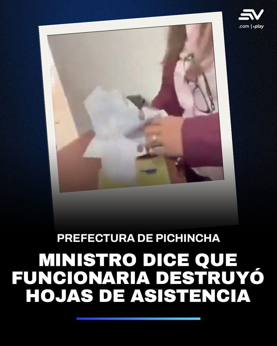 🔴📌 Este 5 de marzo, el ministro de Trabajo, Harold Burbano, publicó un video y aseguró que una funcionaria de la Prefectura de Pichincha destruyó registros públicos de asistencia obligatoria a una marcha y agredió a un inspector de trabajo. ▶️ bit.ly/4lbKTBS