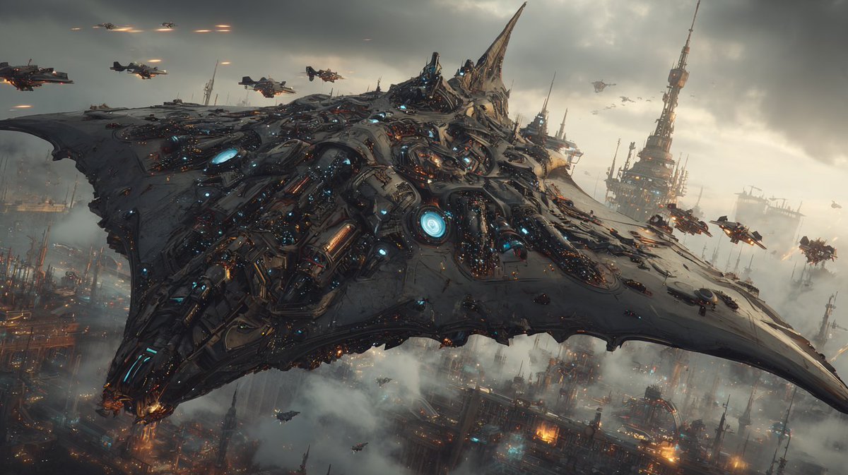 kugerukokok's tweet image. day 5 from #mechapunk series
manta : colossal class, mothership aircraft carrier, can carry hundreds of jet fighter, automate refuel and reload ammo, equipped with heavy arms, design to be one man army
#manta #cyberpunk #mecha