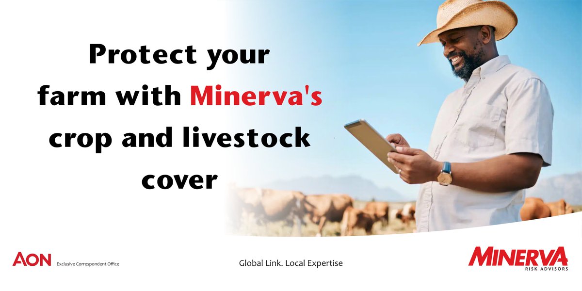 MinervaRiskZim's tweet photo. African countries lose 2–5% of GDP to climate change each year and some spend up to 9% of their budgets on disaster response, yet less than 0.5% of losses are insured. Protect your farm with Minerva's crop and livestock cover – stabilize your income against droughts, floods and pests.

Harare: +263 (242) 779962-70
WhatsApp: +263 783 822 031
Bulawayo: +263 (29) 64514-5
Victoria Falls: +263 83 284 2118
https://t.co/EUepyXNcCv