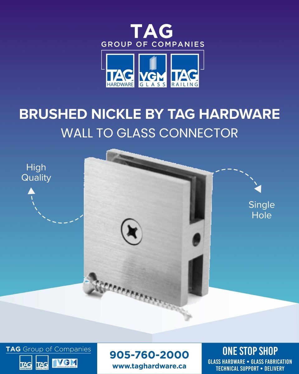 taghardware_ca's tweet image. Precision meets performance.

📞 905-760-2000
🌐 taghardware.ca

#TAGHardware #WallToGlassConnector #BrushedNickel #GlassHardware #ArchitecturalHardware #ShowerGlass #InteriorDesignDetails #GlazingSolutions #ConstructionCanada #GlassInstallation #ModernInteriors