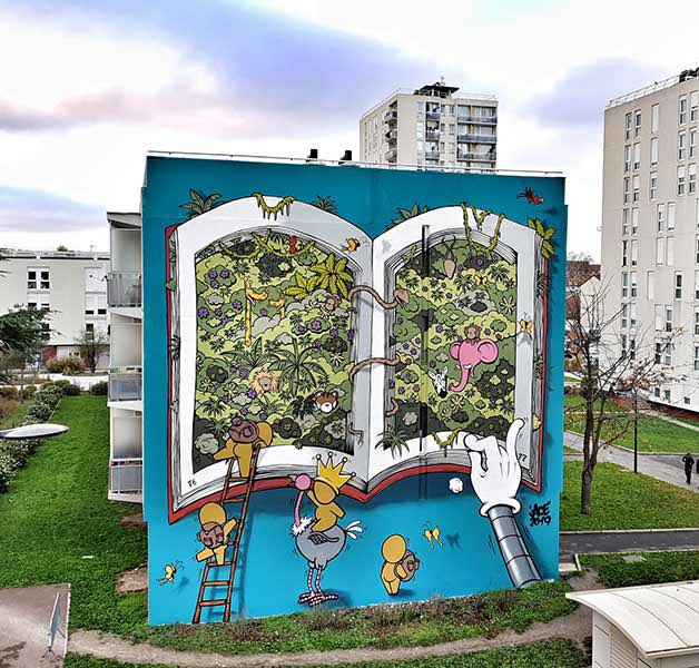 "A Livre Ouvert" 📚
🧑🏼‍🎨Jace📍Alfortville, France 🇫🇷 
StreetArt