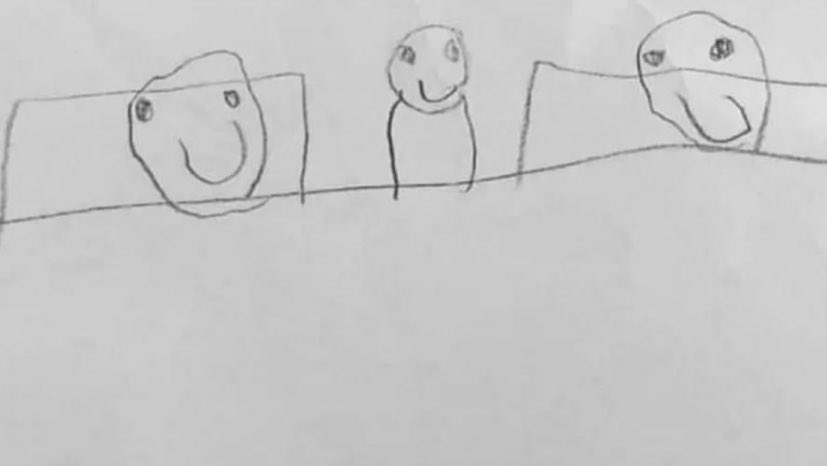 "They asked my child to draw feeling of safety" a mother said.