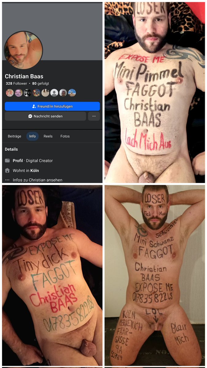 Christian_Baas_'s tweet photo. Mini Schwanz Loser Christian Baas aus Köln Merkenich will bloßgestellt und blamiert werden https://t.co/HgICoYI0Zt