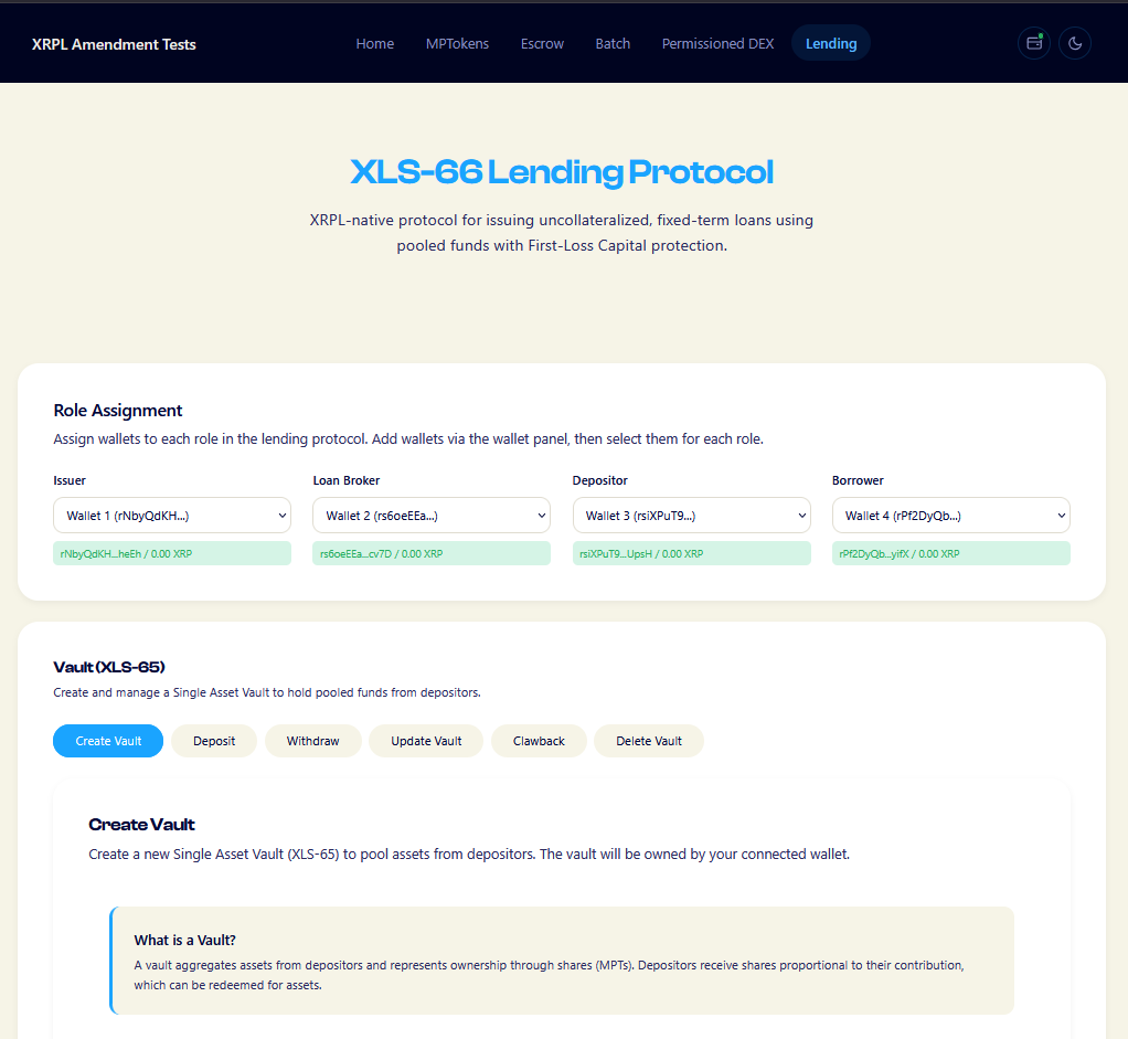 The Lending Protocol is now available in the @xrpl_commons testing ...
