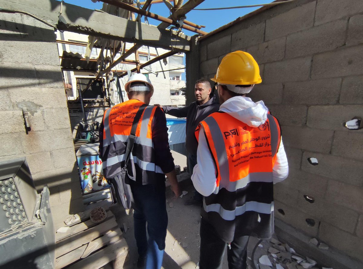 UNIDO's tweet photo. #UNIDO is helping restore #Gaza’s #industrialsector.

With @UNDP/#PAPP &amp; Palestinian Federation of Industries, under the Palestinian Ministry of Industry, the project will map industrial damage to support #recovery planning &amp; rehabilitation. 🔧🌱🤝

#UNIDORecoveryProgrammes https://t.co/Nq7b68D8kL