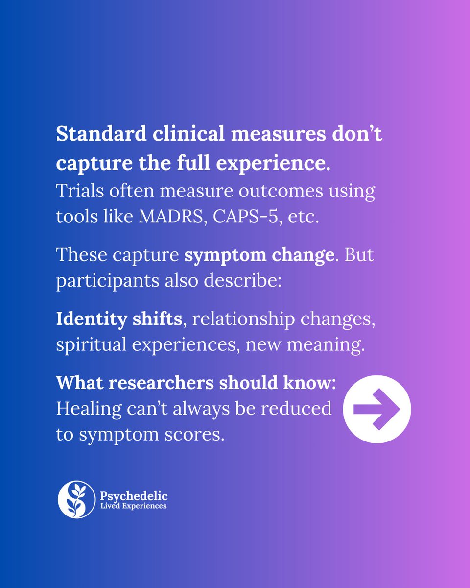 psych_lived_exp's tweet photo. Psychedelic clinical trials measure important outcomes.
But the people who go through these experiences often see dimensions of healing & challenge that standard frameworks miss.
#PsychedelicTherapy #PsychedelicResearch #PatientCenteredCare #LivedExperience #PsychedelicScience https://t.co/xUgpHGCeSE