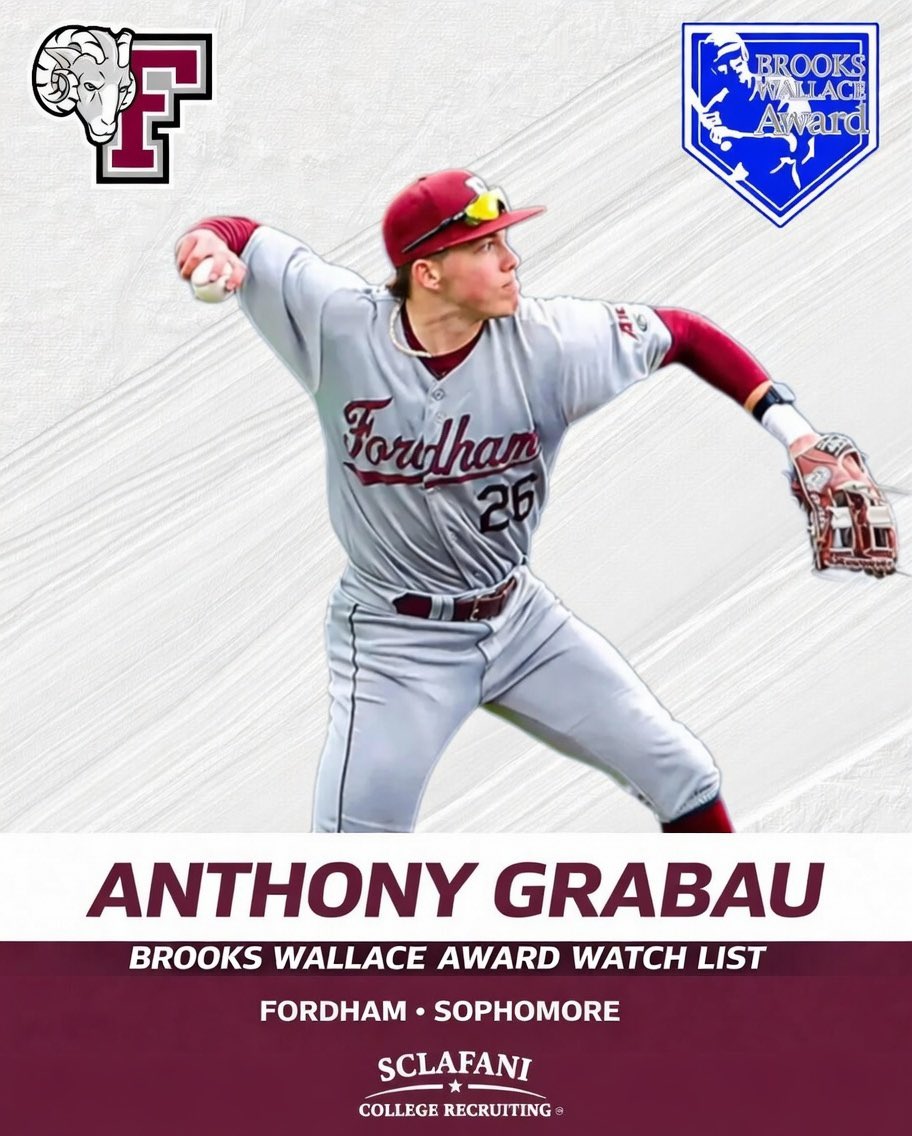 Congratulations to SCR Player, Anthony Grabau (<a href="/AnthonyGrabau22/">Anthony Grabau</a>) on earning a spot on the Brooks Wallace Award Watch List! This prestigious honor recognizes the nation’s top shortstops in college baseball, with the initial list featuring the top 100 players at the position. 
As a