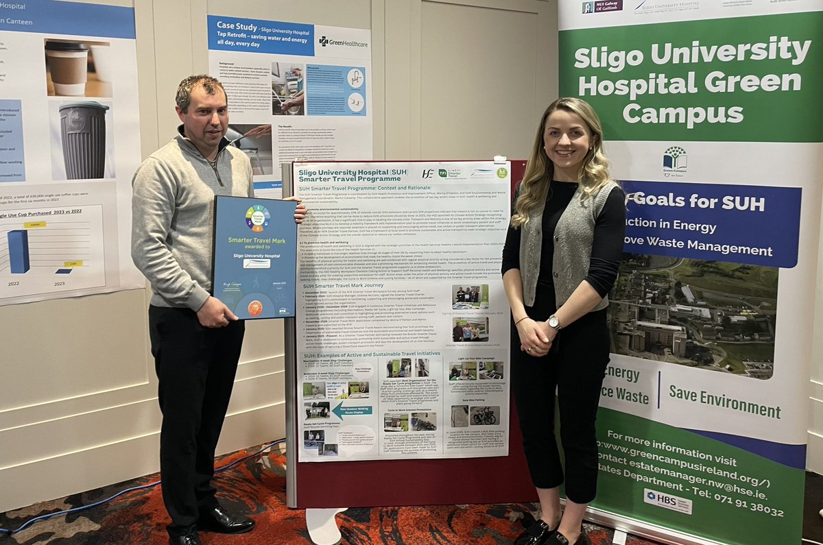 Delighted to attend the HSE Sustainability Conference &amp; have a poster showcasing our active travel initiatives &amp; journey towards the Smarter Travel Mark🚶‍♀️🚲

Every move counts - promoting physical activity through active travel has benefits for health as well as the environment💪🏻